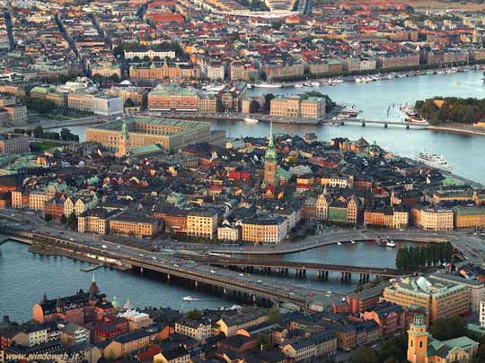 Vista aerea di Stoccolma